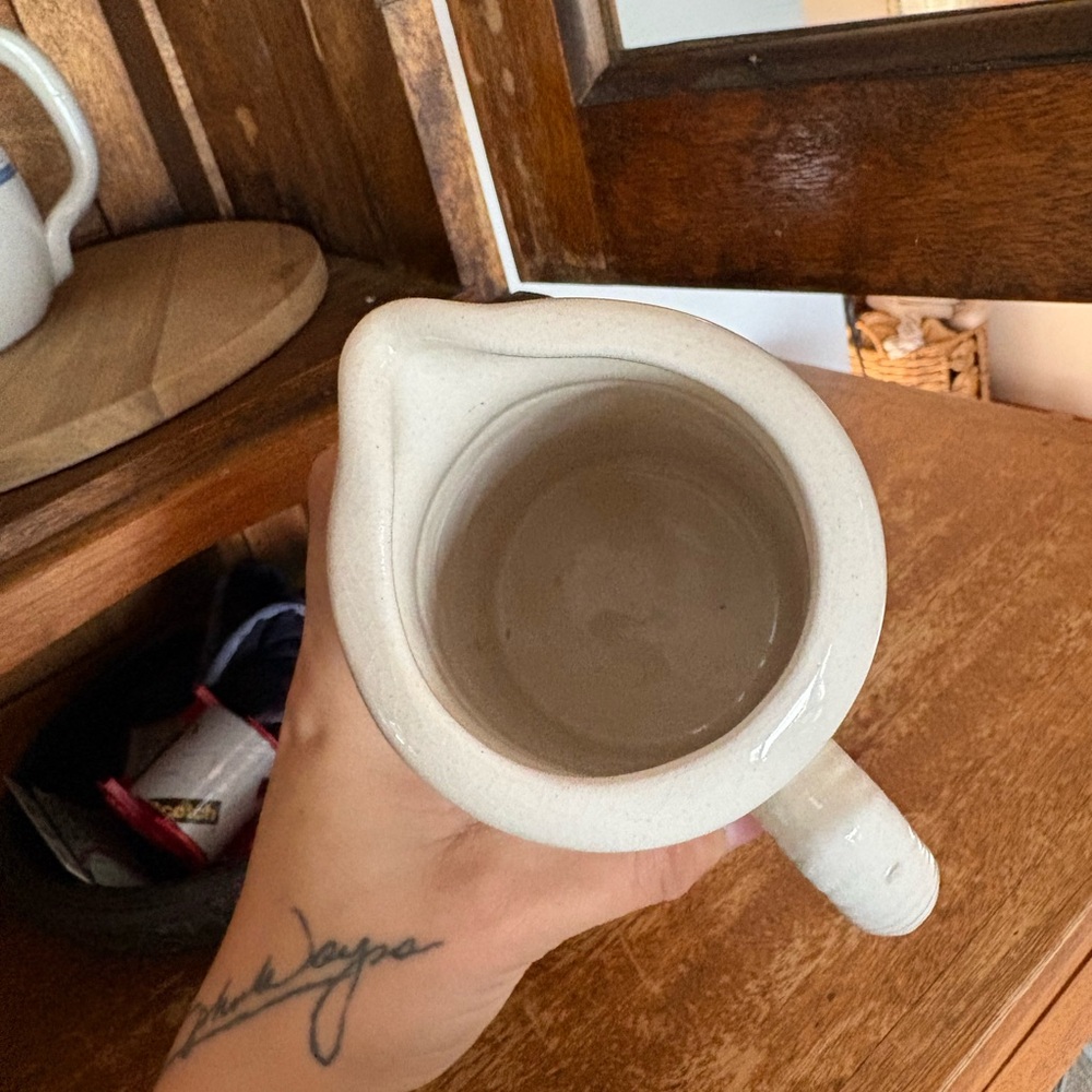 Vintage Cream Goose Pitcher Vase πͺΏ - Picture 4 of 5